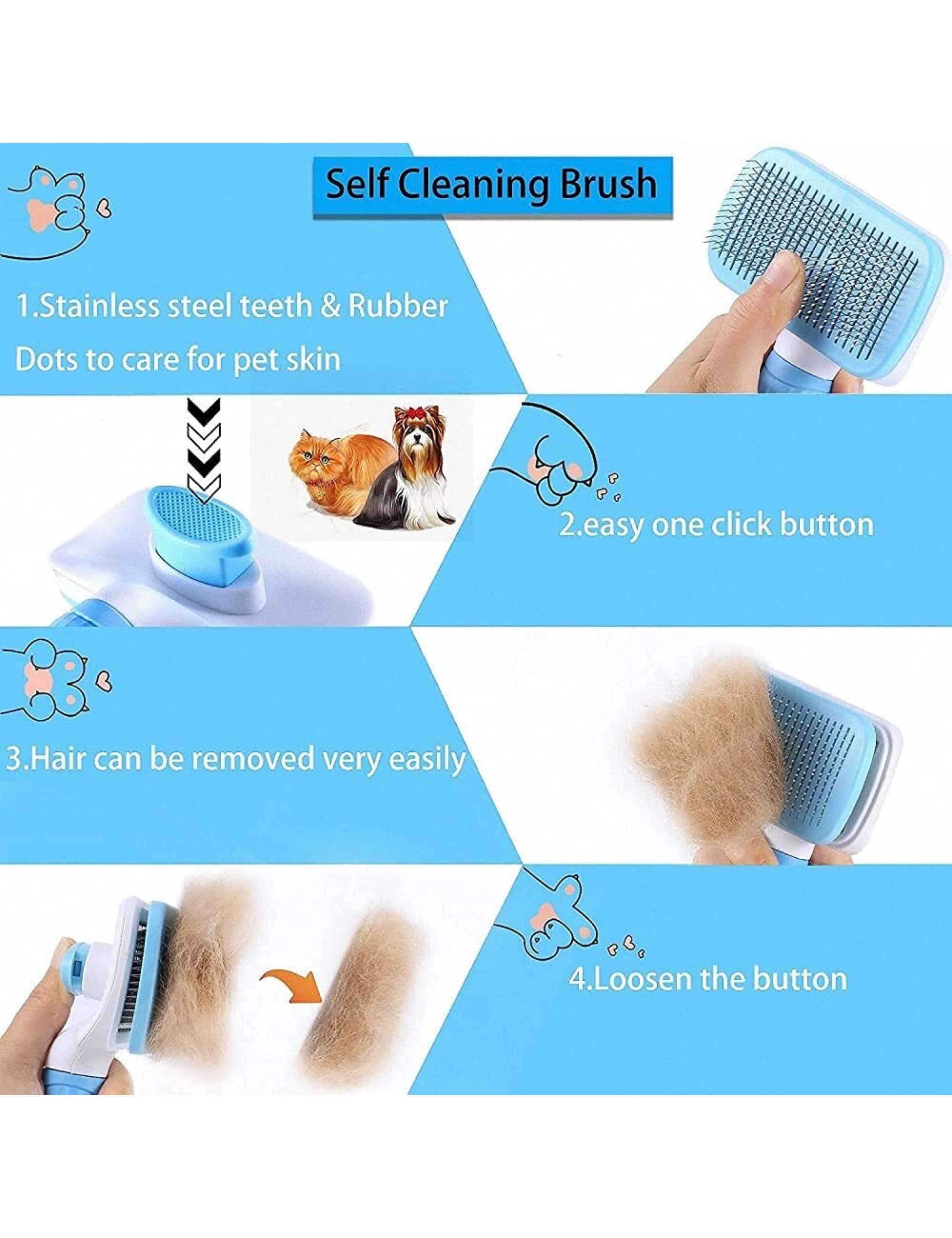 FluffAway™ Self-Cleaning Slicker Brush
