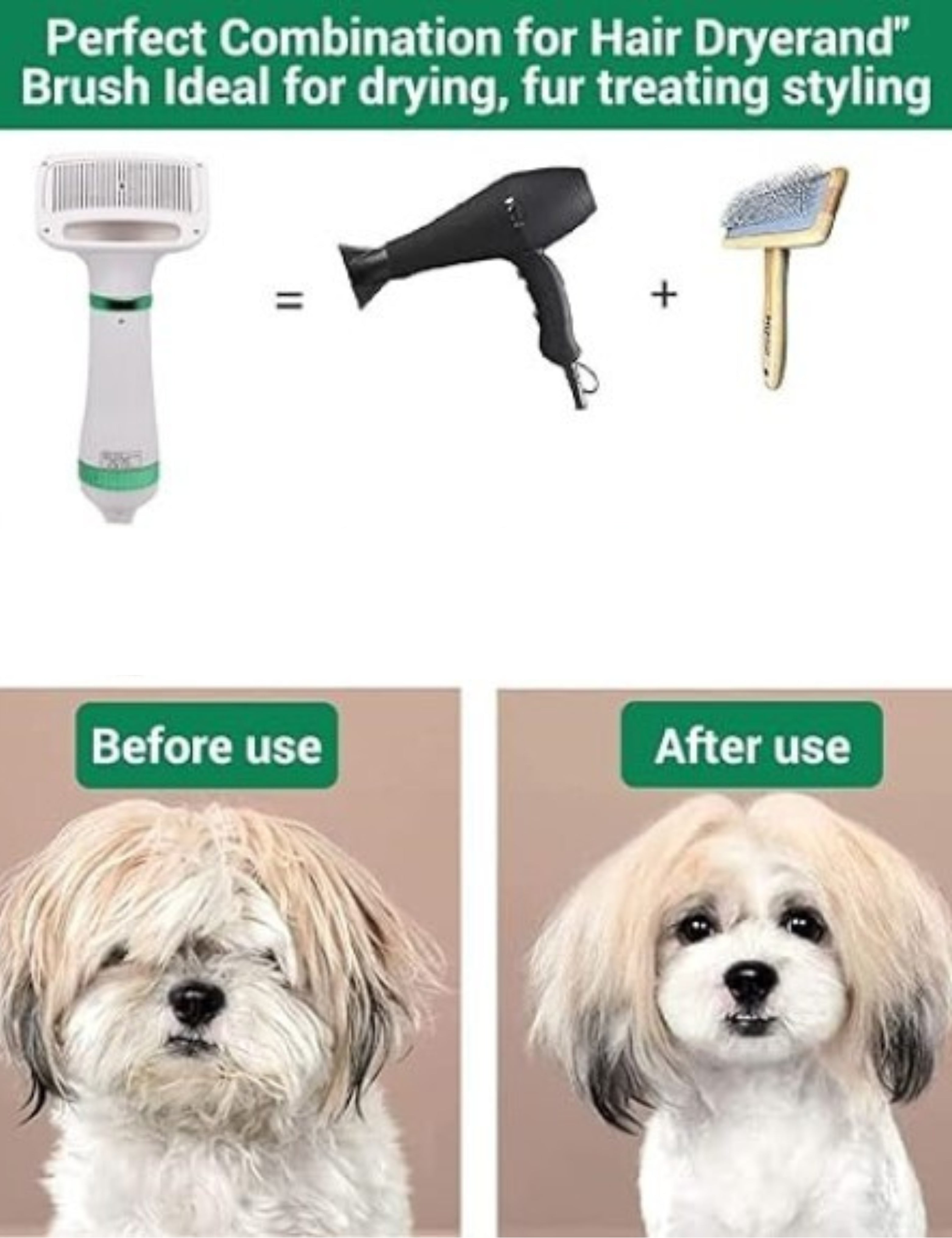 BreezePaw™ 2-in-1 Pet Hair Dryer & Grooming Brush