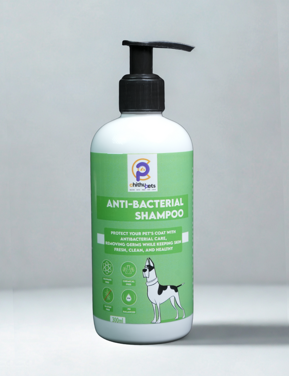 ChithuPets Anti-Bacterial Pet Shampoo – Natural Germ Protection for Dogs (300ml)