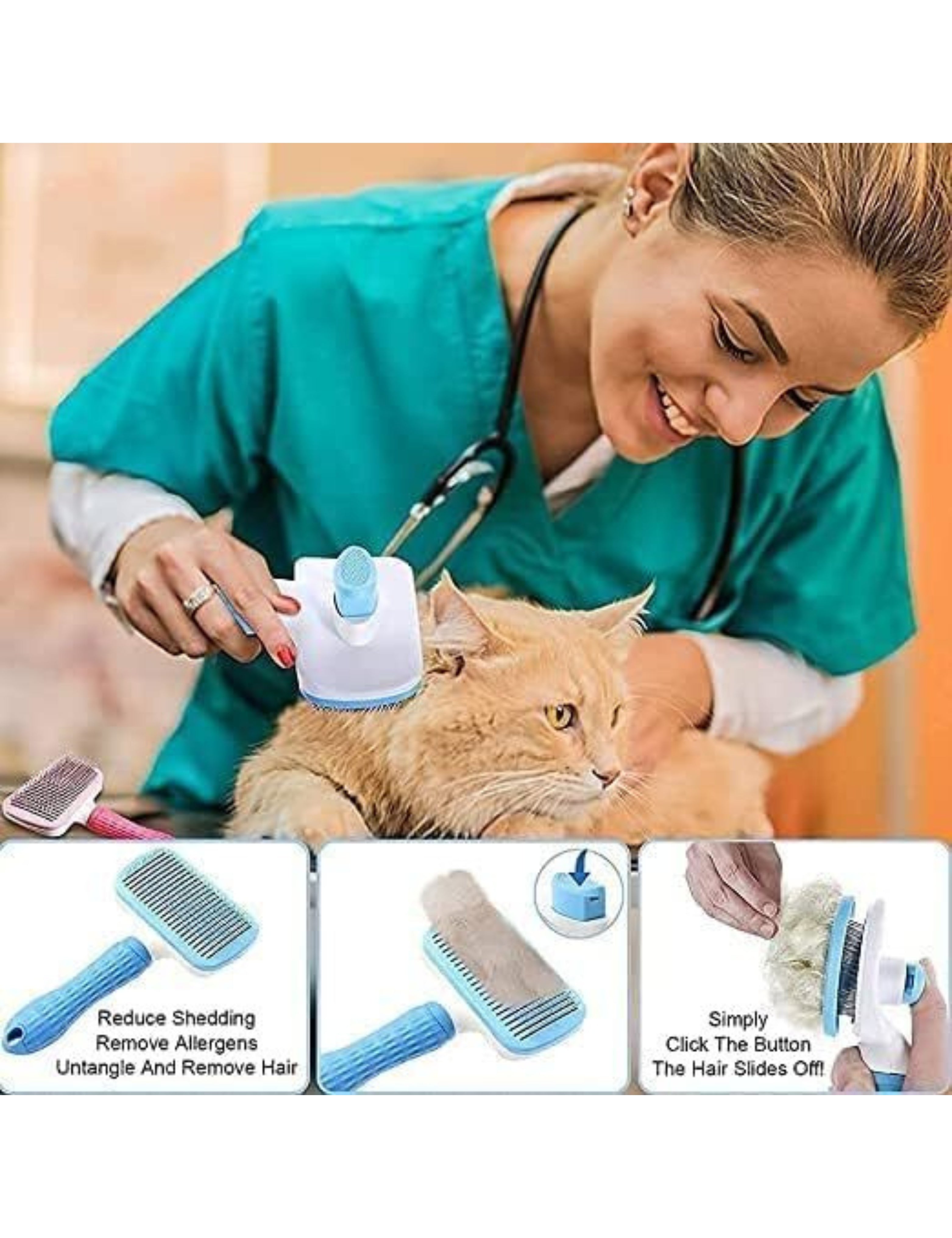 FluffAway™ Self-Cleaning Slicker Brush
