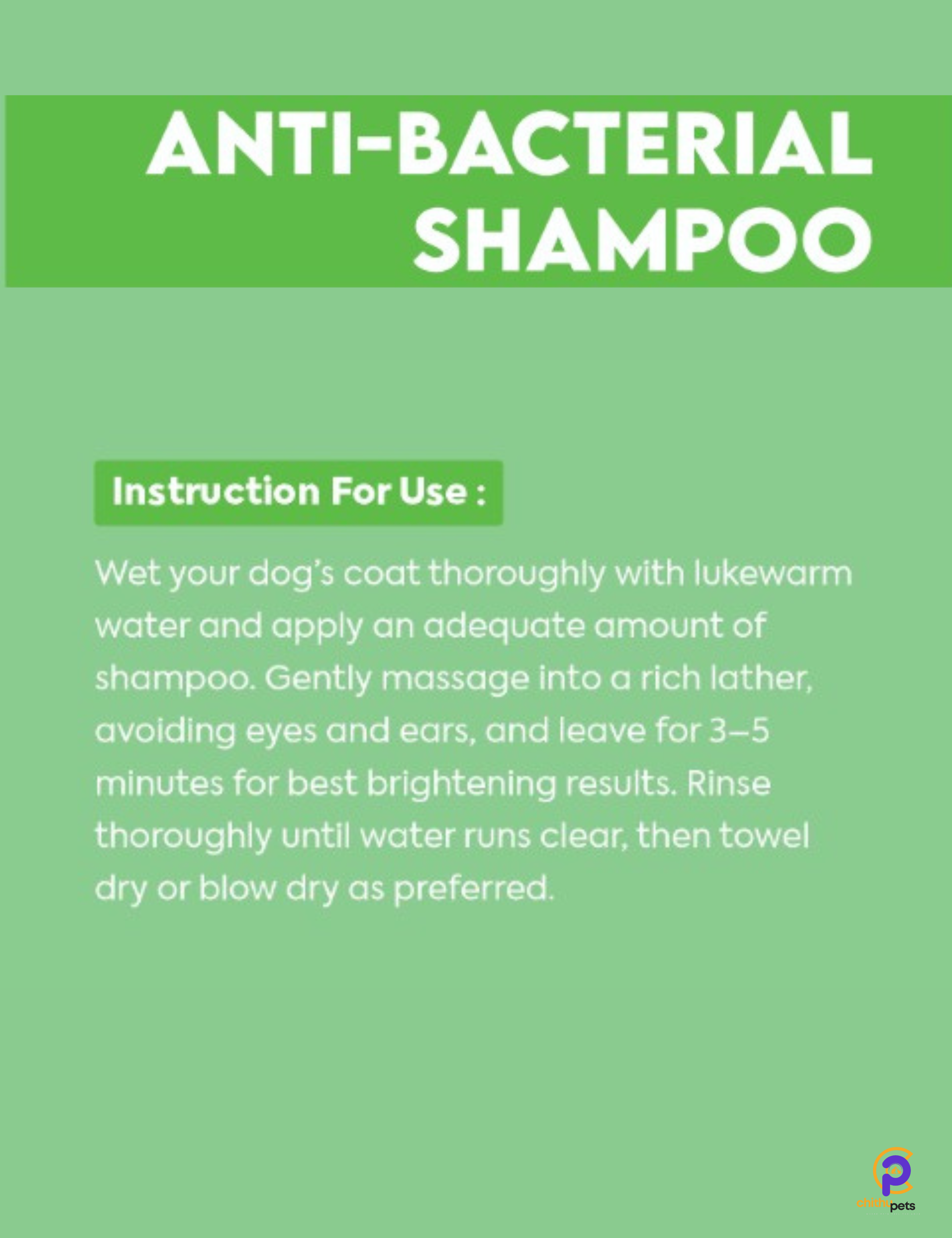 ChithuPets Anti-Bacterial Pet Shampoo – Natural Germ Protection for Dogs (300ml)