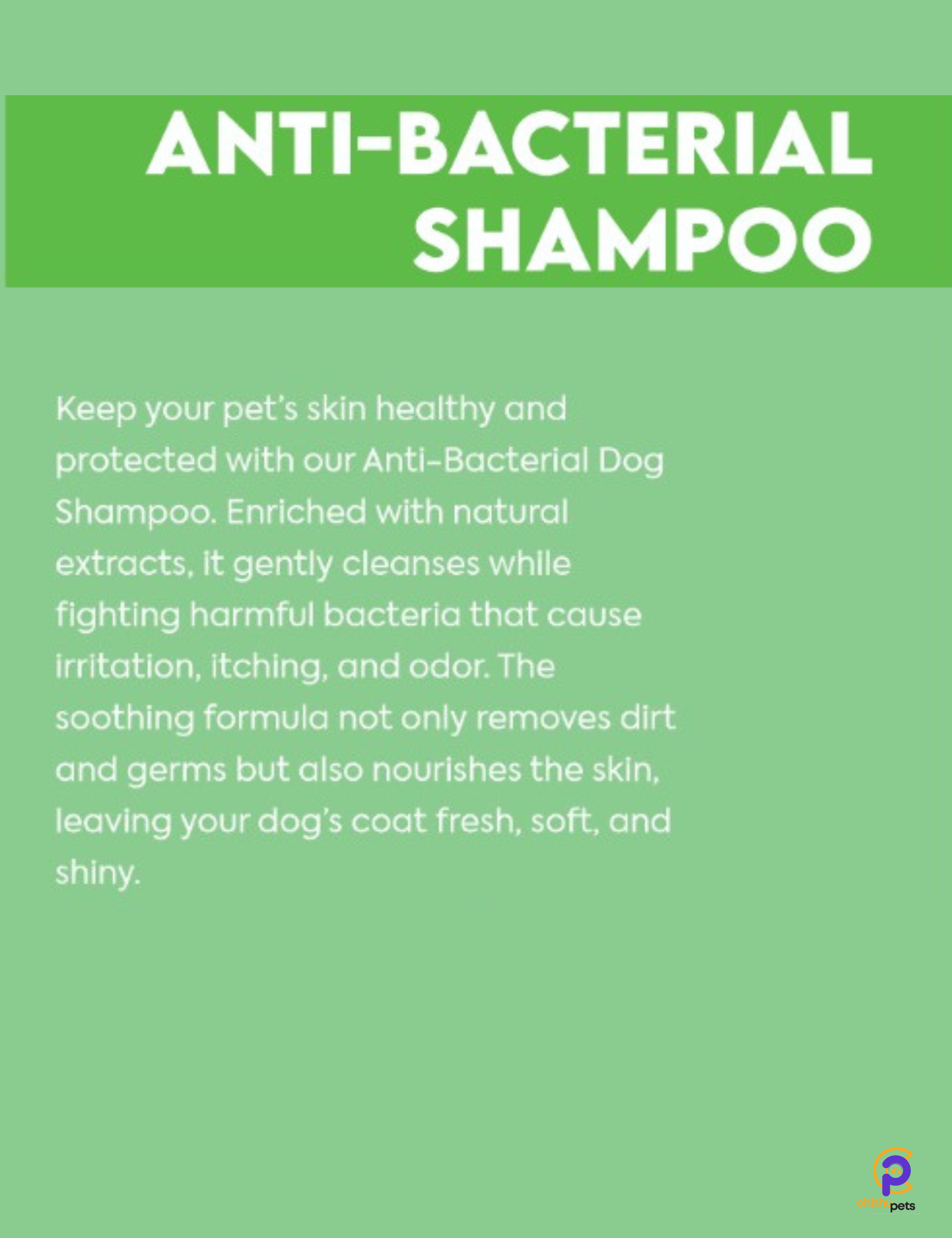 ChithuPets Anti-Bacterial Pet Shampoo – Natural Germ Protection for Dogs (300ml)